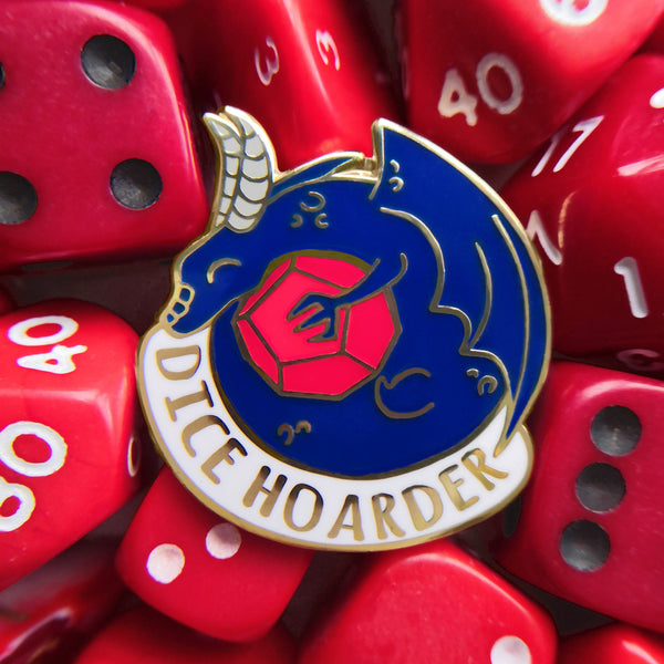 Original Dice Hoarder Hard Enamel Pin - Let's Roll Tabletop RPG Pin Collection