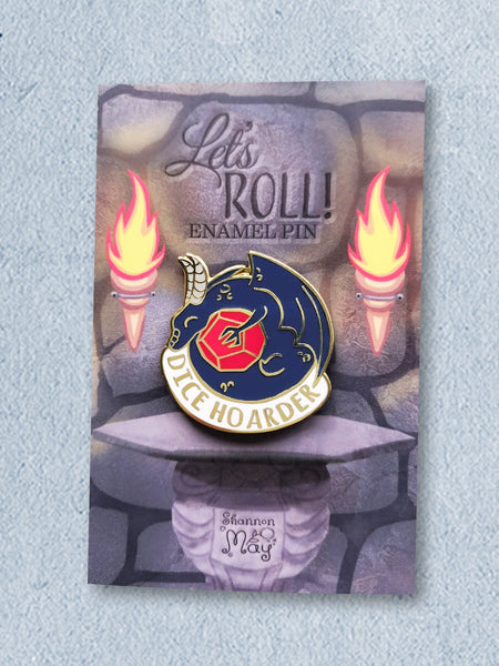 Original Dice Hoarder Hard Enamel Pin - Let's Roll Tabletop RPG Pin Collection